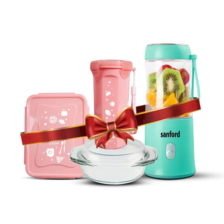 Sanford 3-in-1 Combo Set with Glass Casserole, Rechargeable Blender and Lunch Box - buysanford