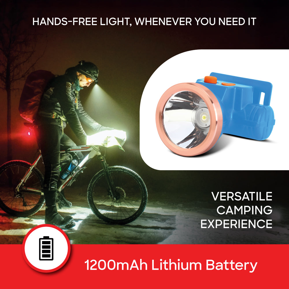 Sanford LED headlamp adjustable beam angle for hands-free lighting