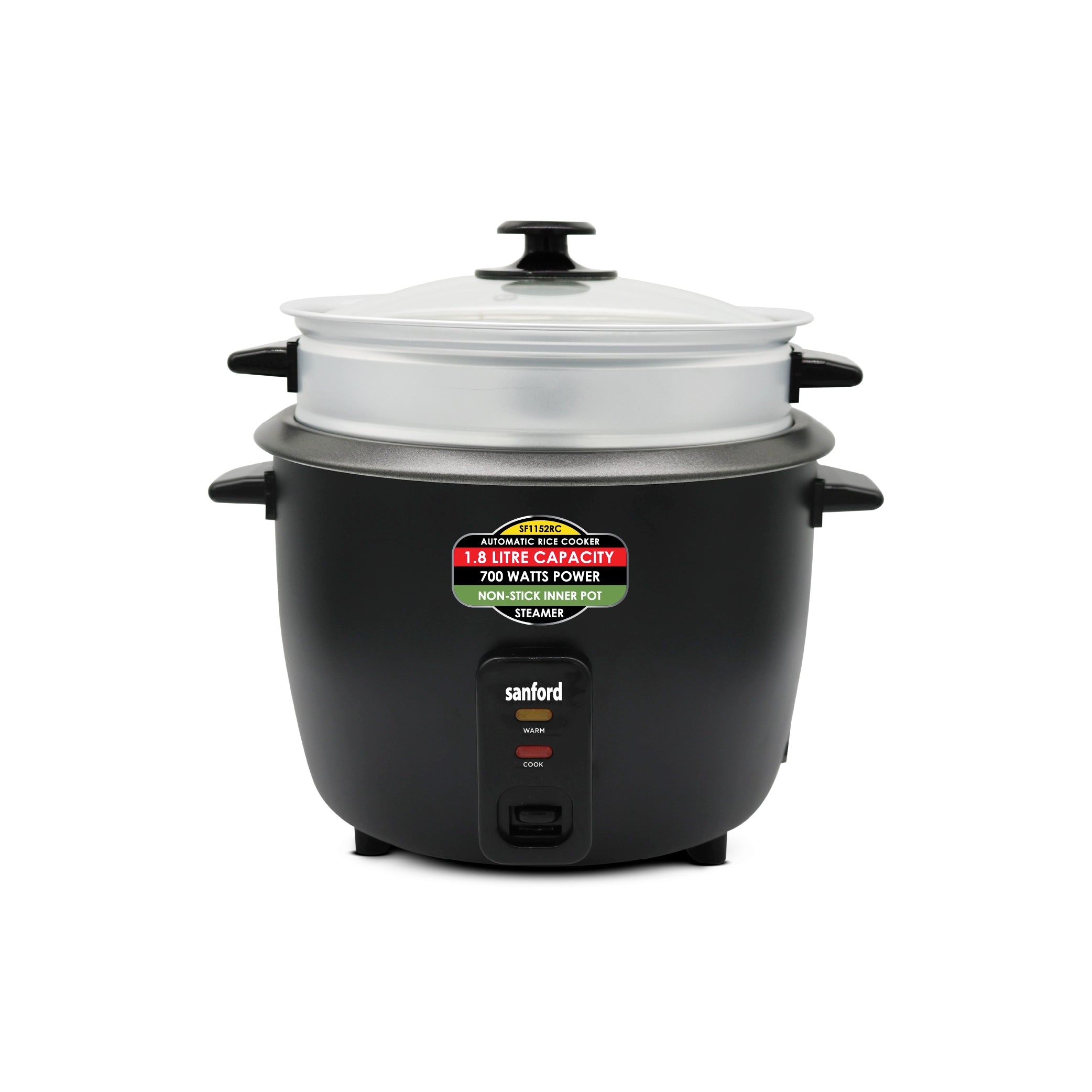 1.8L electric rice cooker with steamer sanford 1