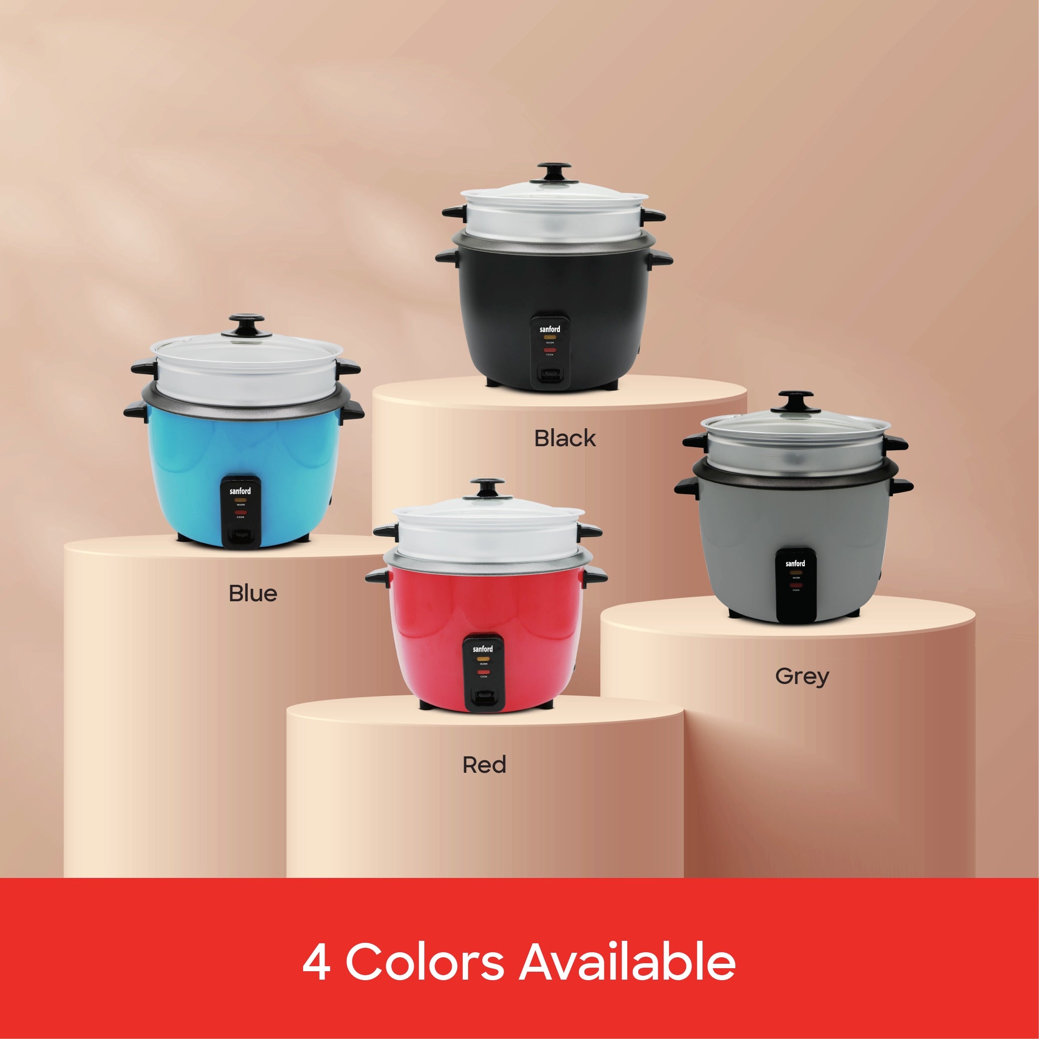 1.8L electric rice cooker with steamer sanford 7