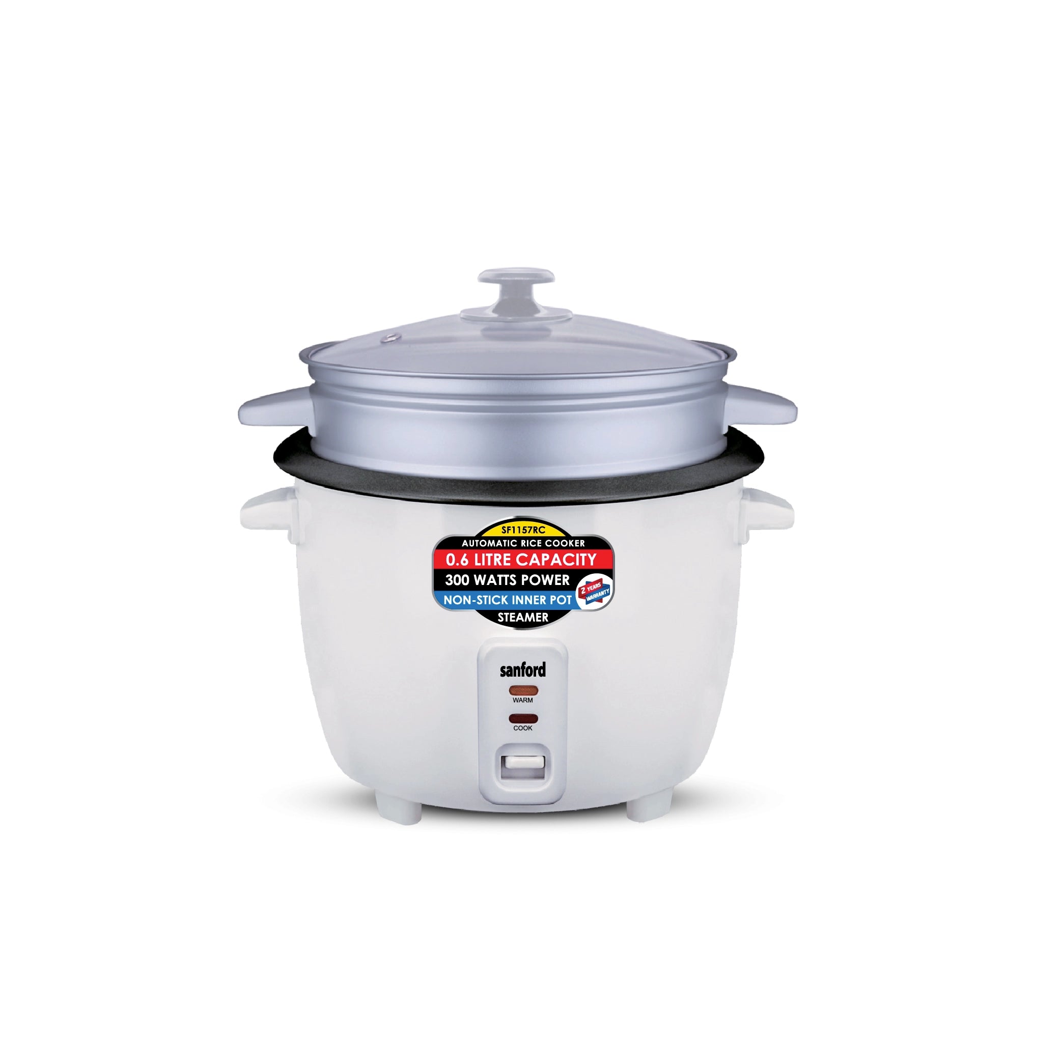 600ml automatic rice cooker non stick pot keep warm function sanford 1