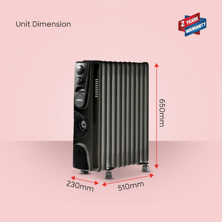 Sanford 2700W 13-Fin Oil Filled Radiator Heater with Turbo Fan and Thermostat Control | SF12110H - buysanford