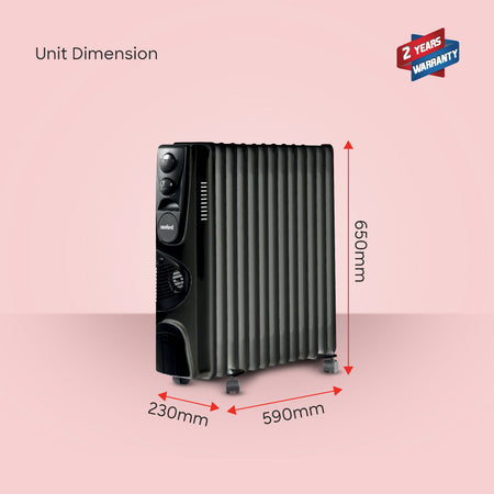 Sanford 2900W 13-Fin Oil Filled Radiator Heater with Turbo Fan and Thermostat Control | SF1212OH - buysanford