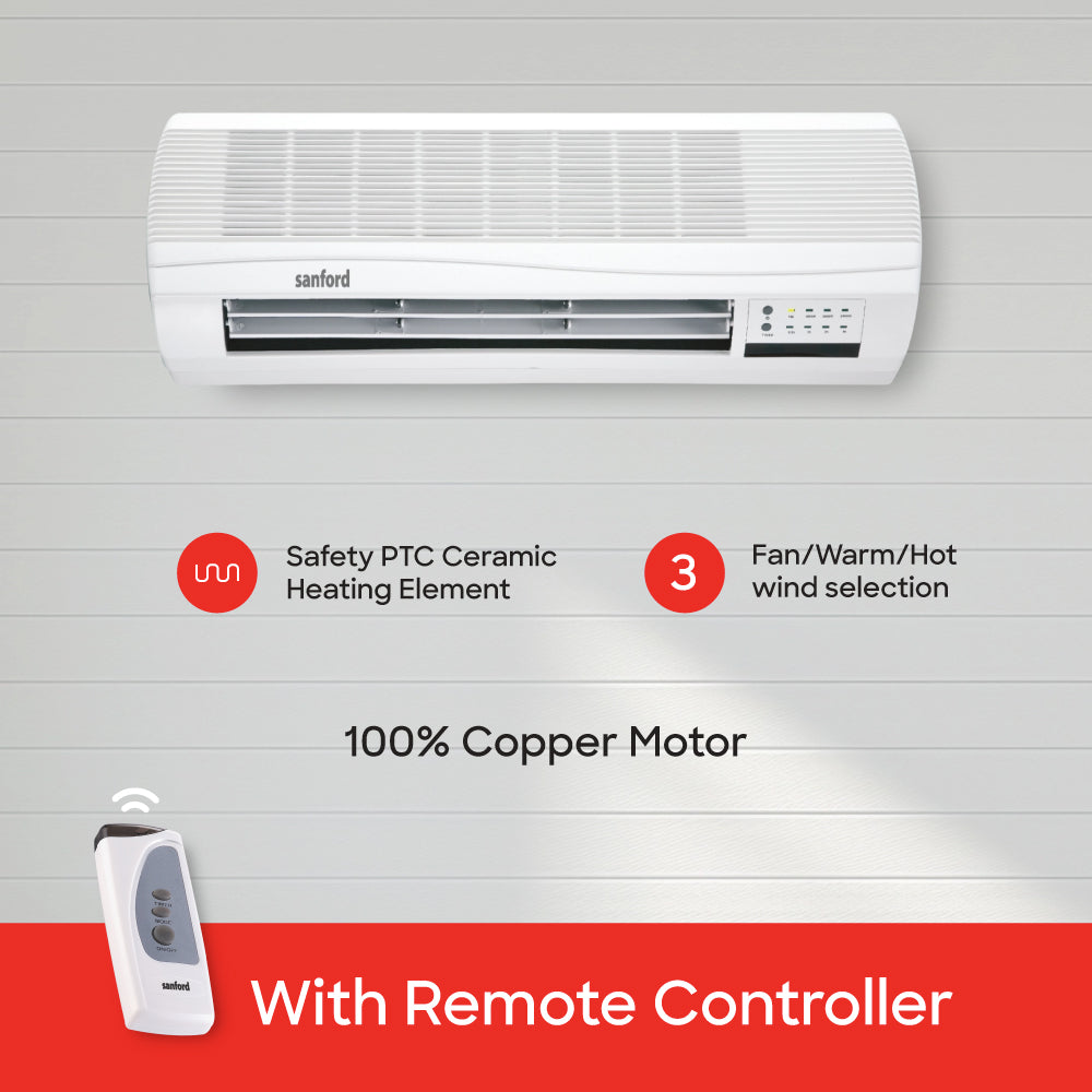 Sanford Wall Mounted Room Heater With Remote | SF1221RH - buysanford