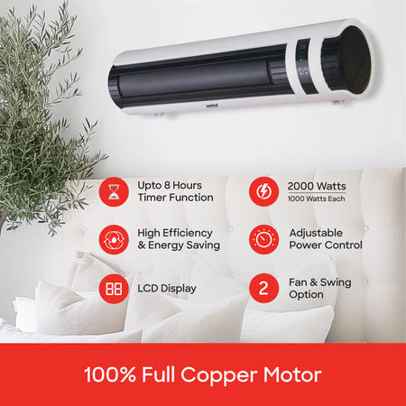 Sanford Wall Mounted Room Heater With Remote| SF1222RH - buysanford
