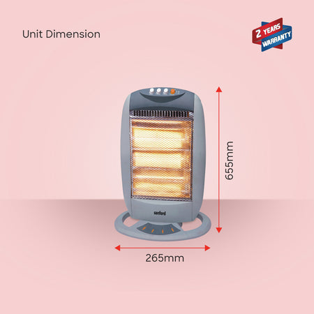 Sanford 1200W Halogen Room Heater with 3 Heat Settings and Oscillation | SF1251RH - buysanford