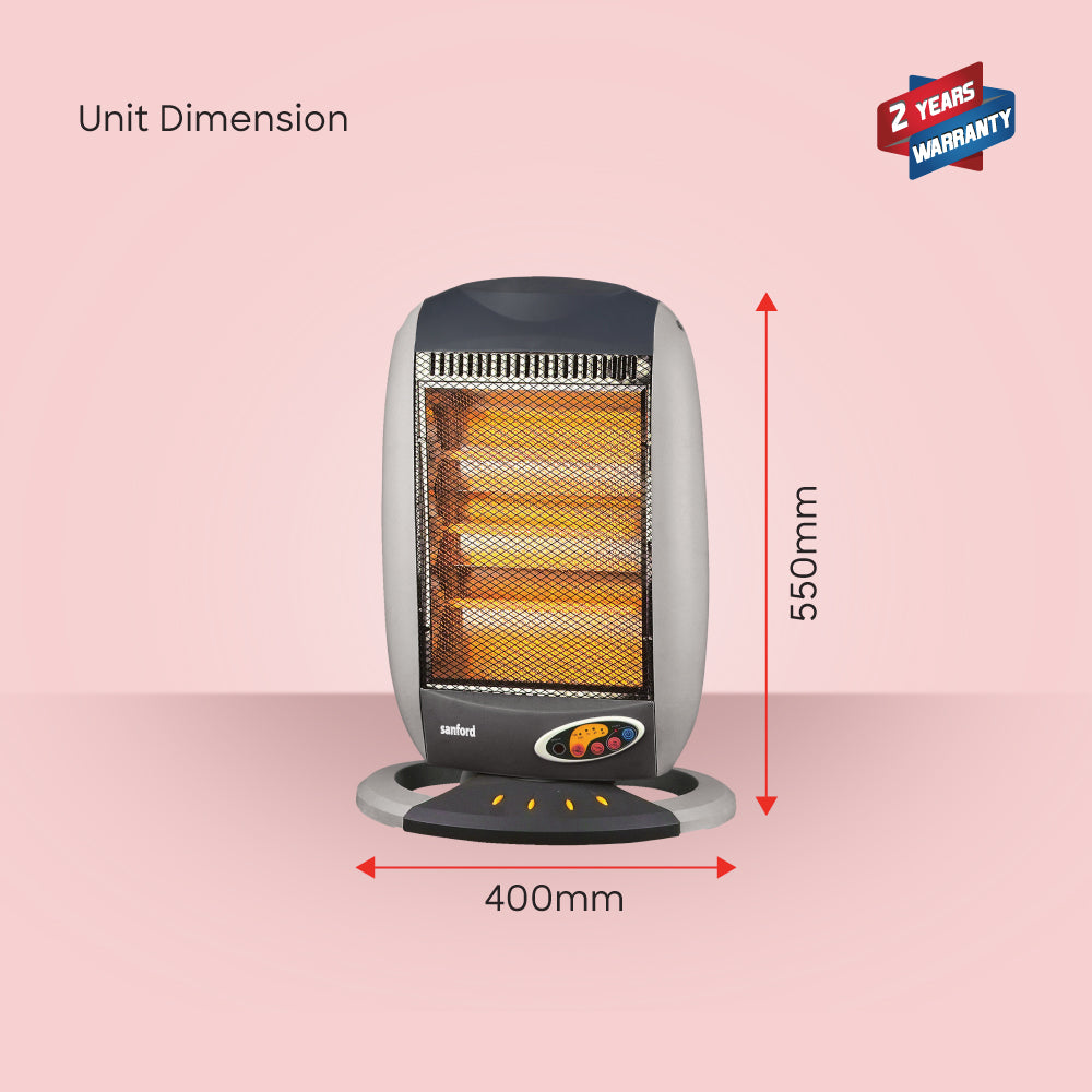 Sanford 1200W 3-Element Halogen Heater with Remote & Timer | SF1284HRH - buysanford