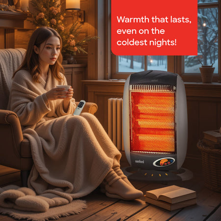 Sanford 3 Level Heat Halogen Room Heater With Remote | SF1284HRH - buysanford