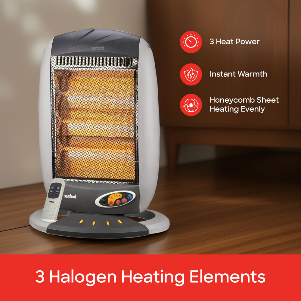 Sanford 3 Level Heat Halogen Room Heater With Remote | SF1284HRH - buysanford