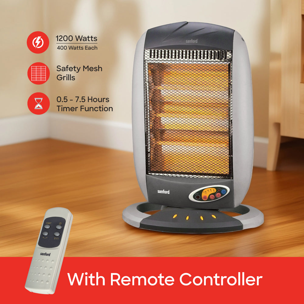 Sanford 3 Level Heat Halogen Room Heater With Remote | SF1284HRH - buysanford