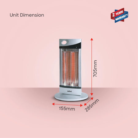900W carbon room heater compact indoor heating sanford 6