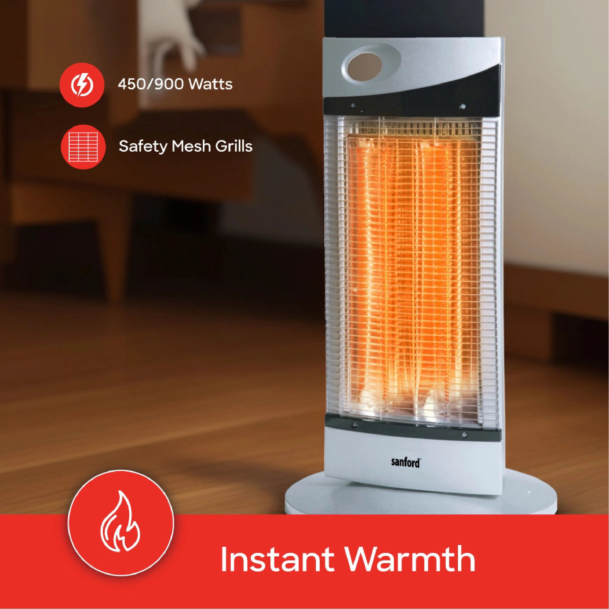 900W carbon room heater compact indoor heating sanford 4