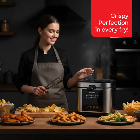 1200W 2.5L deep fryer led touch screen timer sanford 2