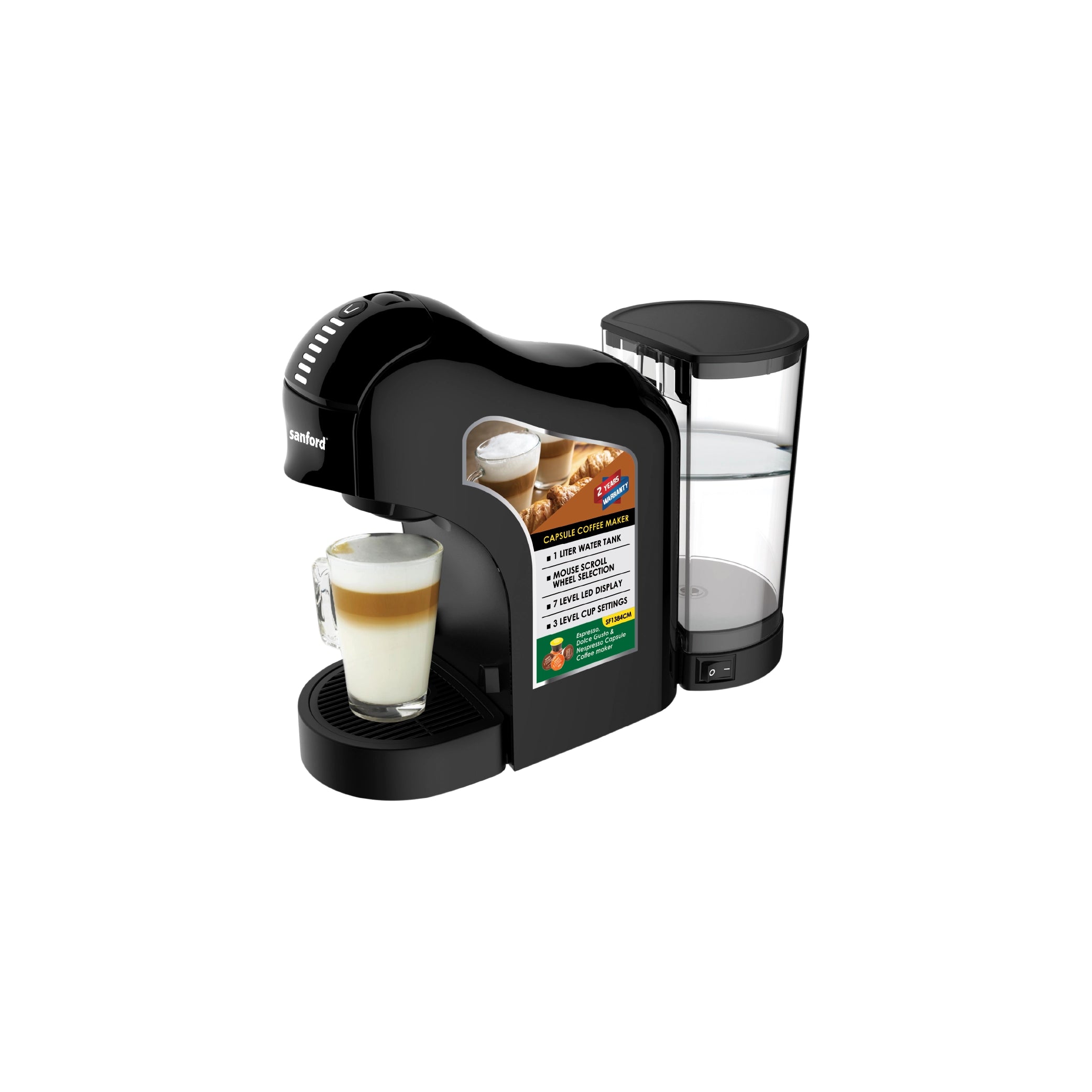 1400W 3 in 1 capsule coffee maker high pressure italian pump sanford 1
