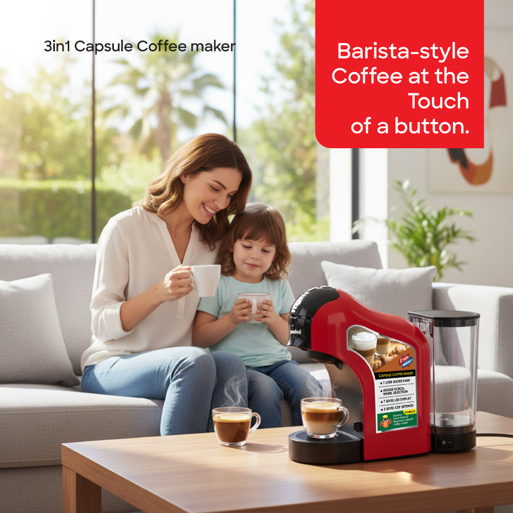 Sanford 1400W 3-in-1 Capsule Coffee Maker with High Pressure Italian Pump | SF1384CM - buysanford