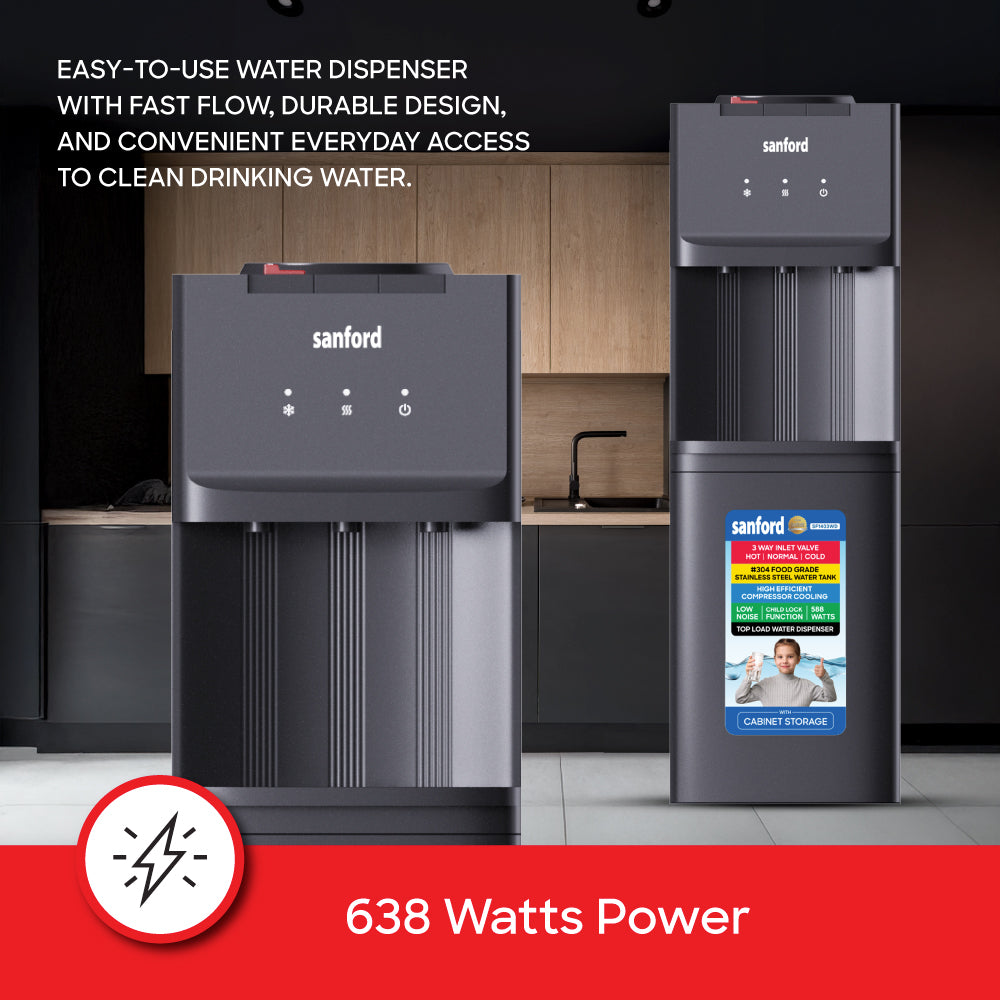 Sanford 3-tap dispenser stainless steel tanks for durability