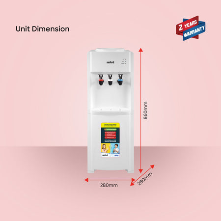 Sanford Top Load Hot,Cold and Normal  Water Dispenser with Convenient Storage Cabinet | SF1403WD - buysanford