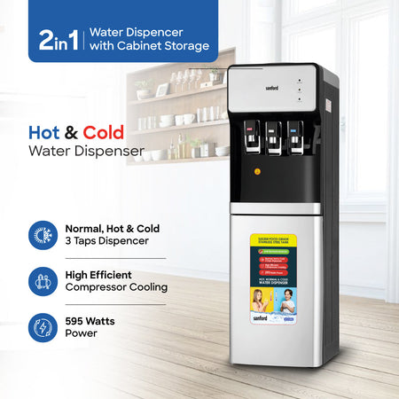Sanford Hot & Cold Top Load Water Dispenser with Convenient Storage Cabinet | SF1412WD - buysanford