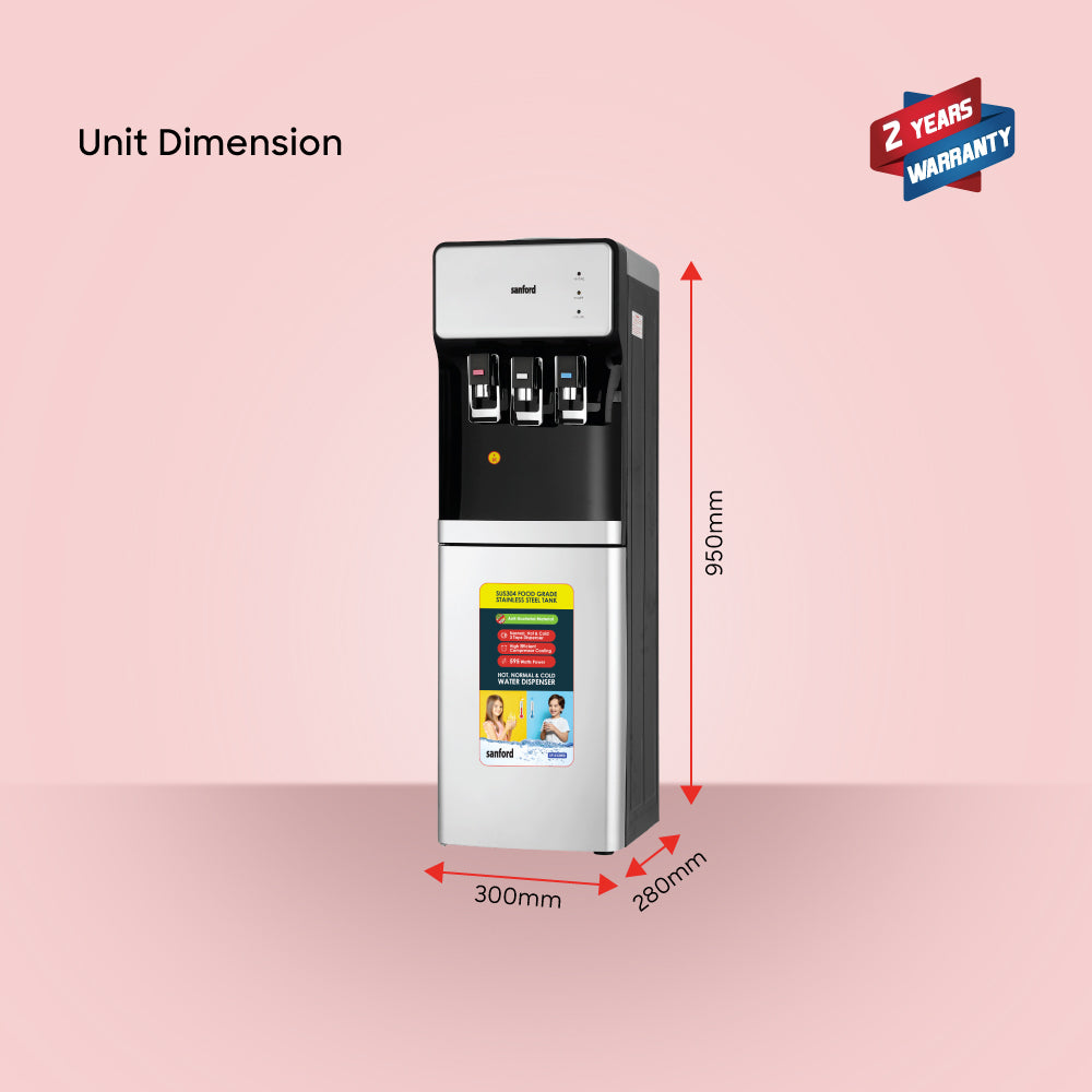 Sanford Hot & Cold Top Load Water Dispenser with Convenient Storage Cabinet | SF1412WD - buysanford