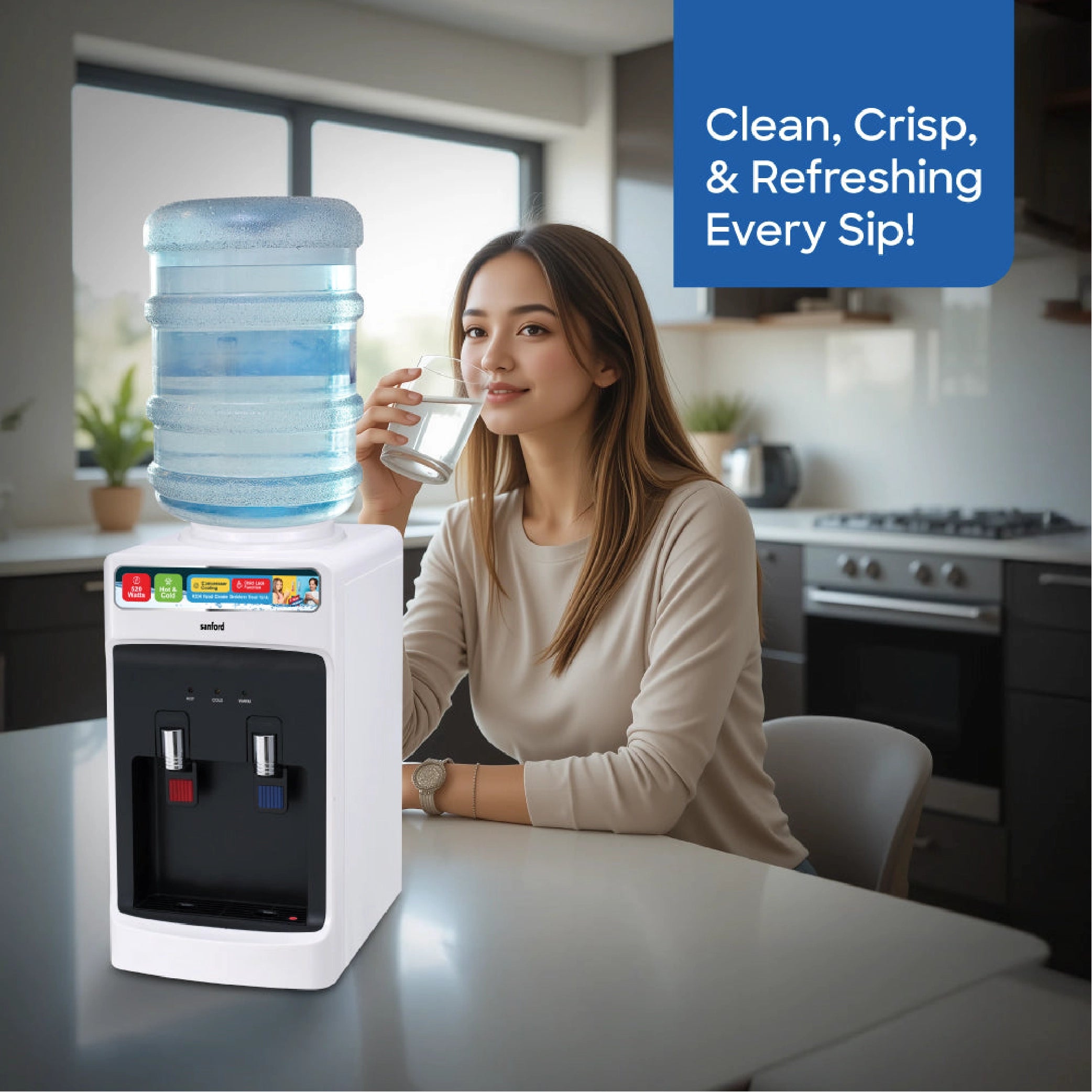 desktop hot and cold water dispenser compact sanford 2