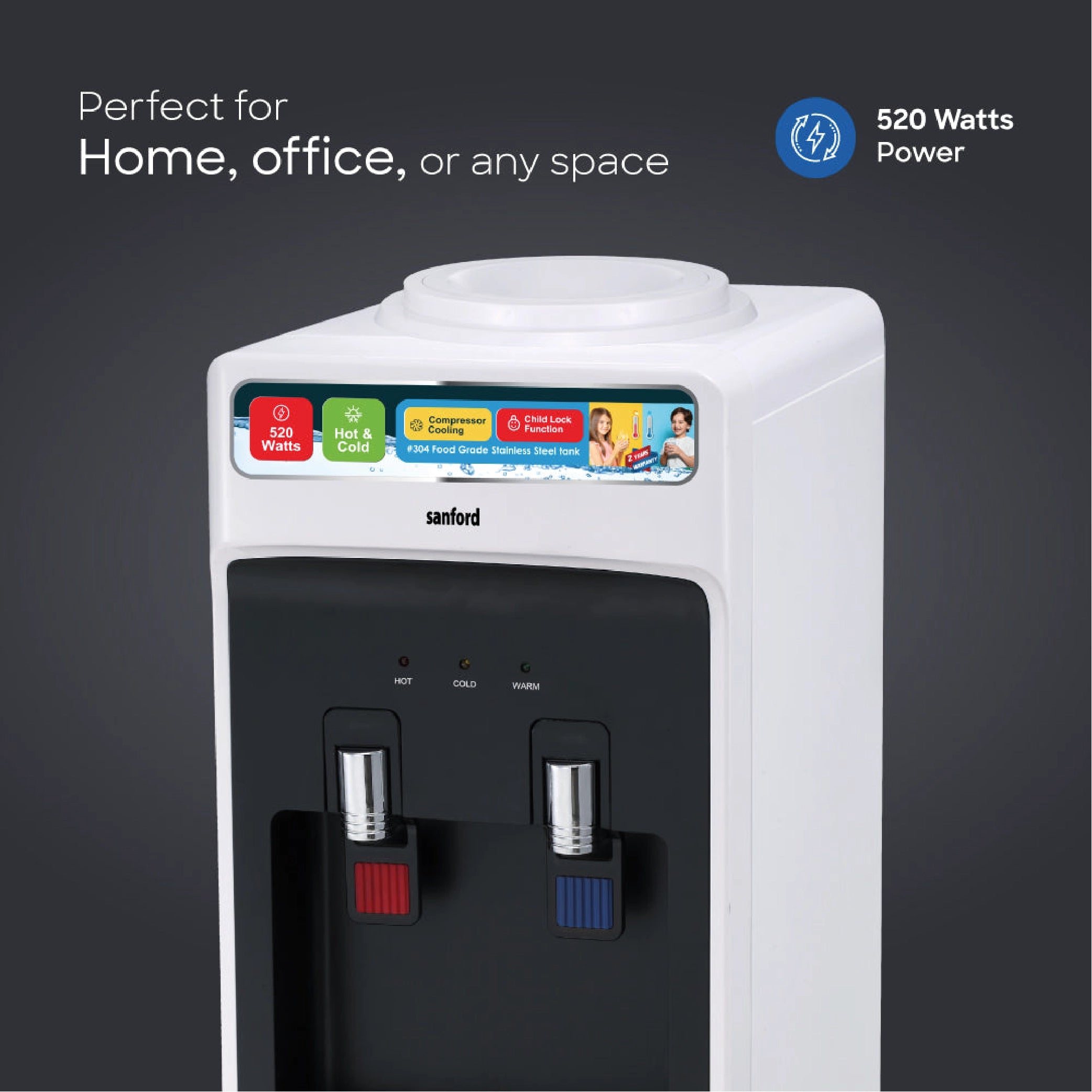 desktop hot and cold water dispenser compact sanford 4
