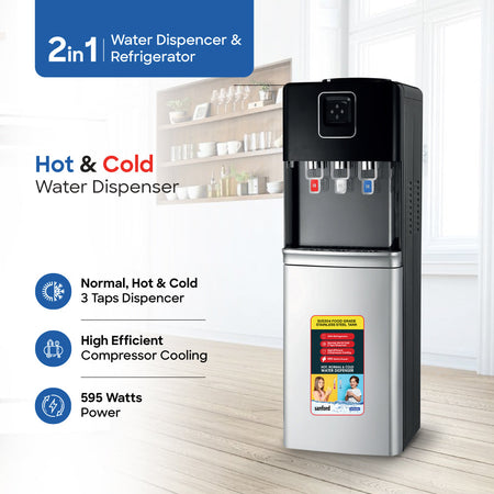 Sanford Hot & Cold Top Load Water Dispenser with Integrated Refrigerator | SF1416WD - buysanford