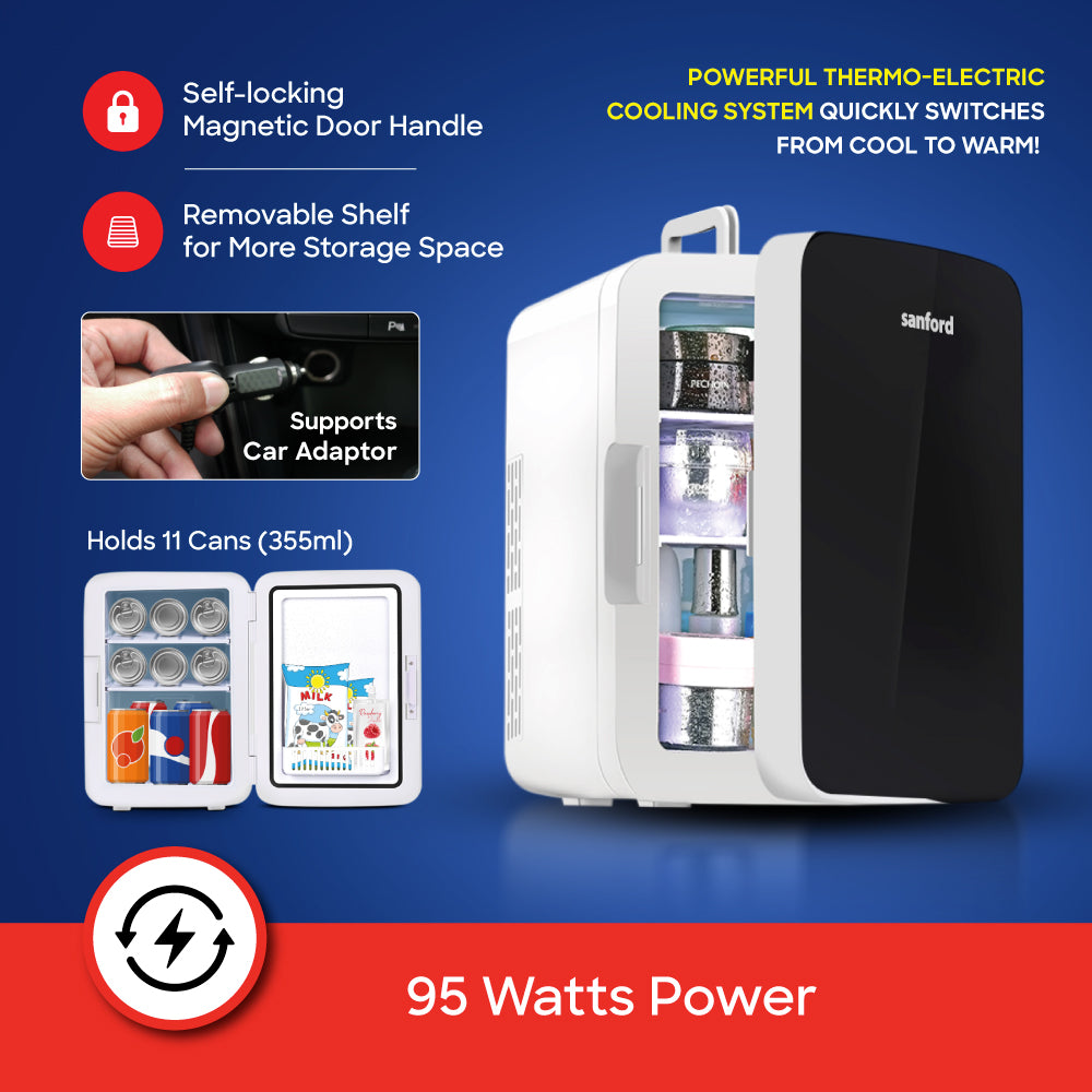 Sanford 10L 2-in-1 Mini Fridge with Cooling and Warming – Portable with Car Adapter | SF1715MRF - buysanford