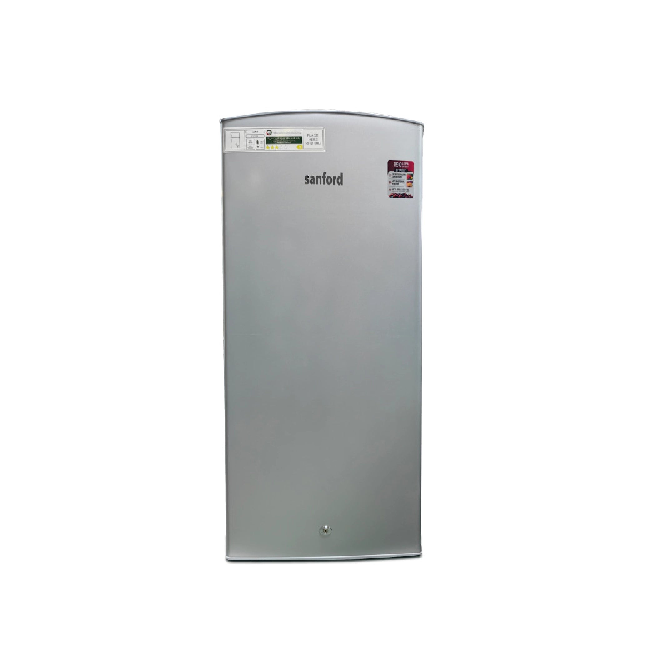 190L refrigerator freezer anti bacterial interior sanford 1