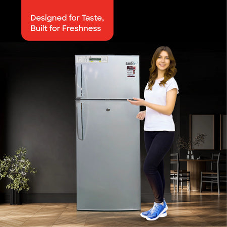 215L double door refrigerator energy efficient cooling freezer sanford 2