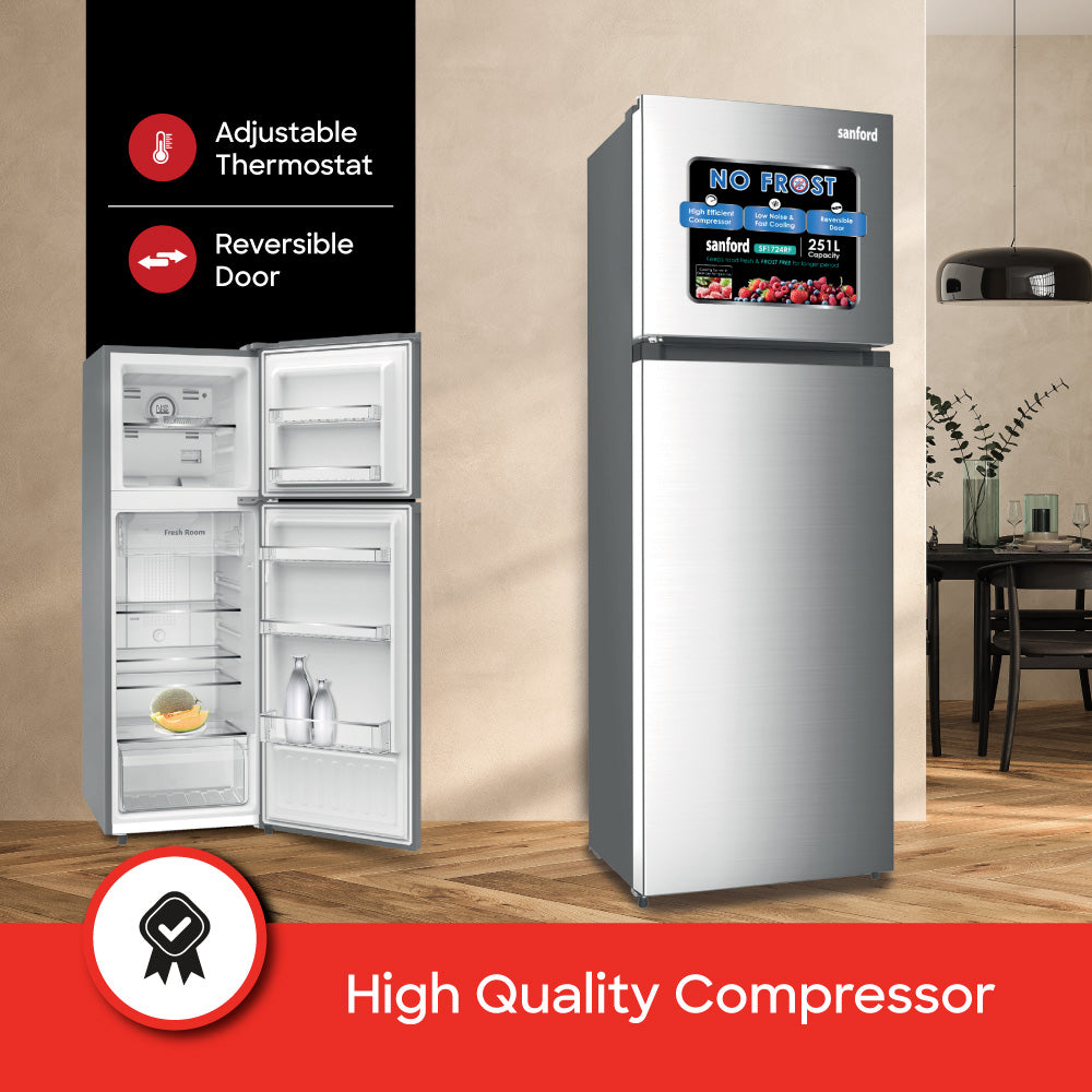 Sanford 251L Double Door Refrigerator With No Frost Technology | SF1724RF - buysanford