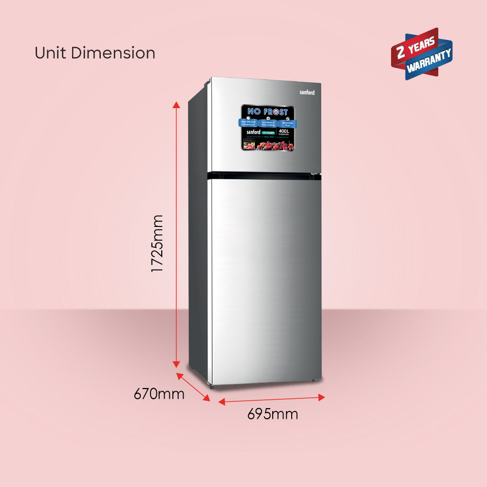 Sanford 400L Double Door Refrigerator With No Frost Technology | SF1726RF - buysanford