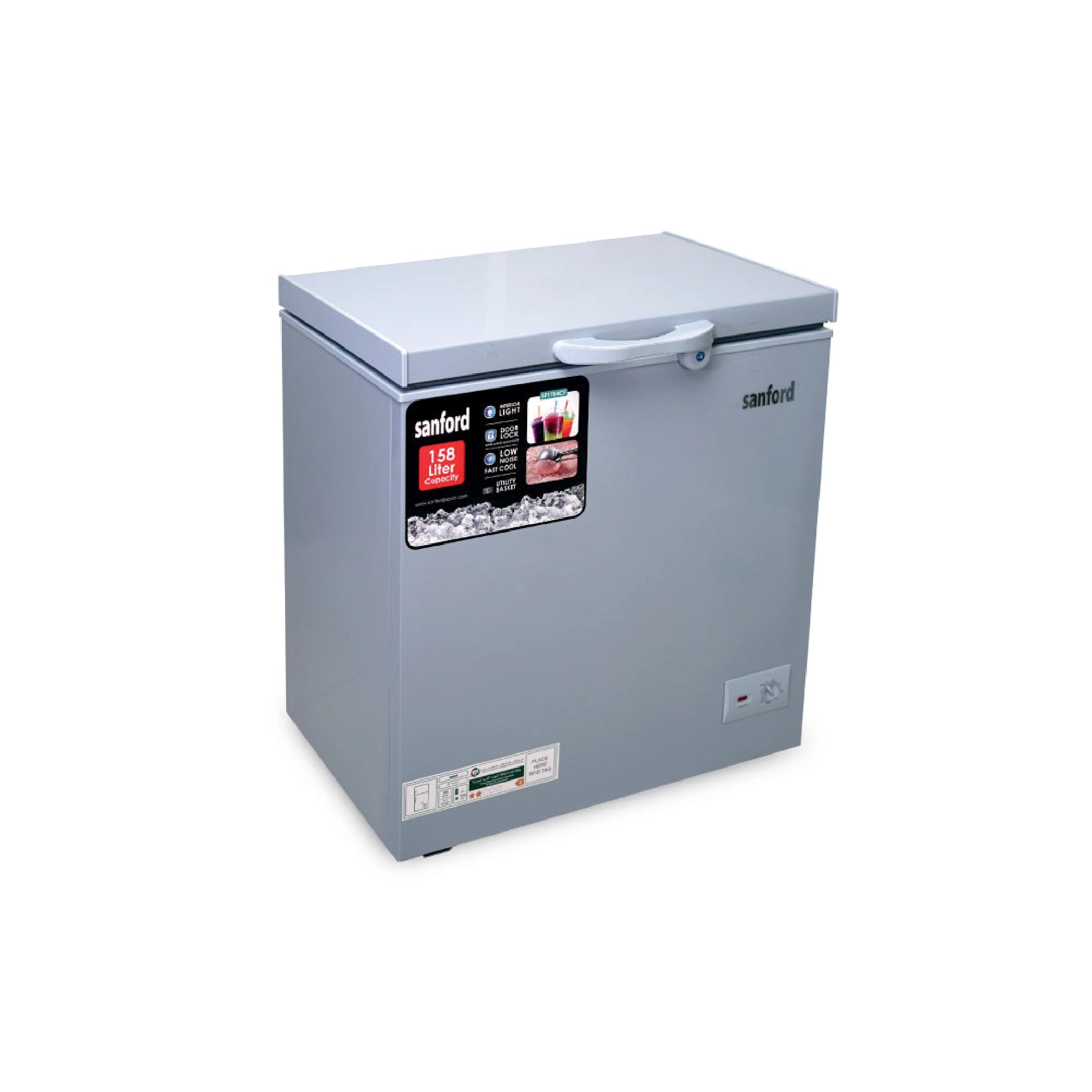 158L chest freezer adjustable temperature lockable handle sanford 1