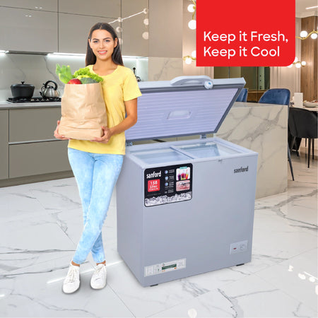 158L chest freezer adjustable temperature lockable handle sanford 2