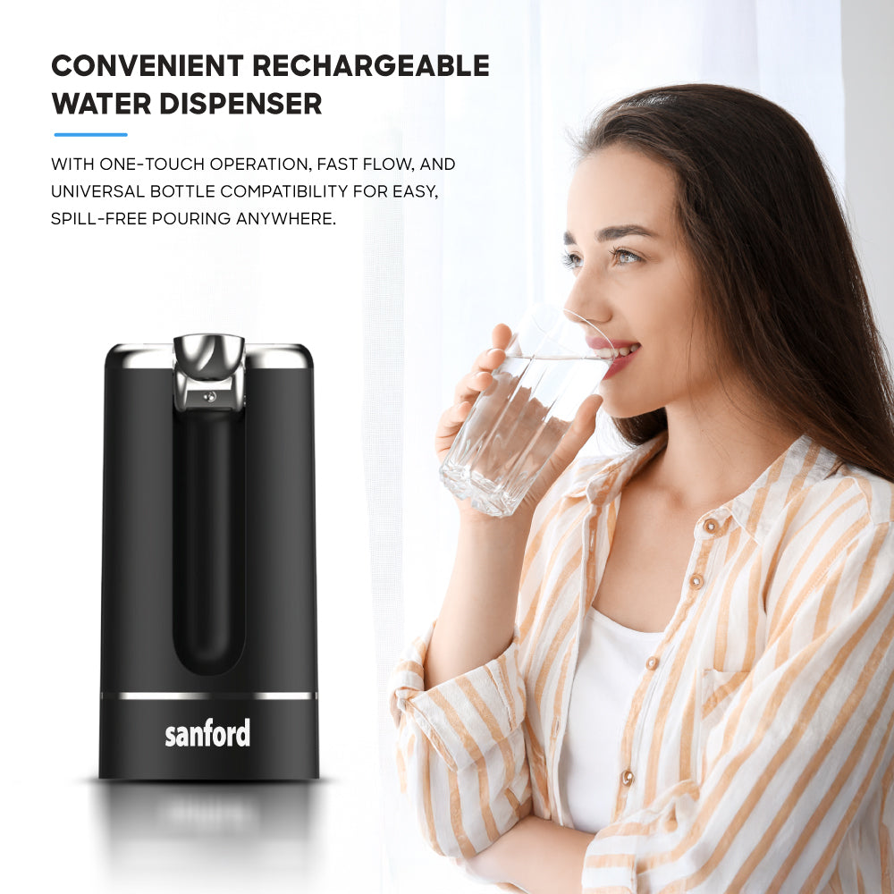 Sanford Rechargeable Automatic Water Dispenser with 1200mAh Battery & USB Charging | SF1801BWD - buysanford