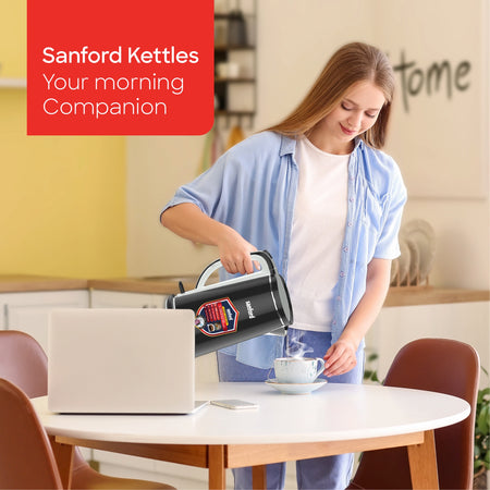 Sanford 1.7L Electric Kettle with 1800W Power and Double Shell Cool-Touch Body | SF1869EK - buysanford
