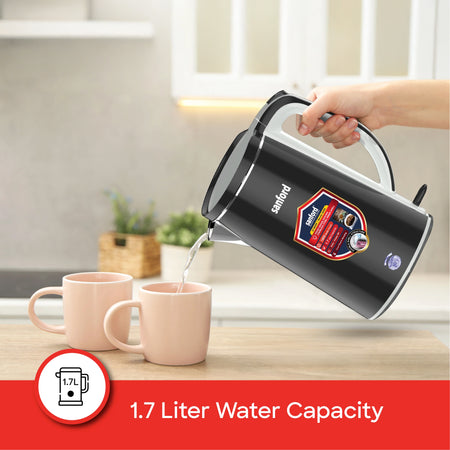 Sanford 1.7L Electric Kettle with 1800W Power and Double Shell Cool-Touch Body | SF1869EK - buysanford