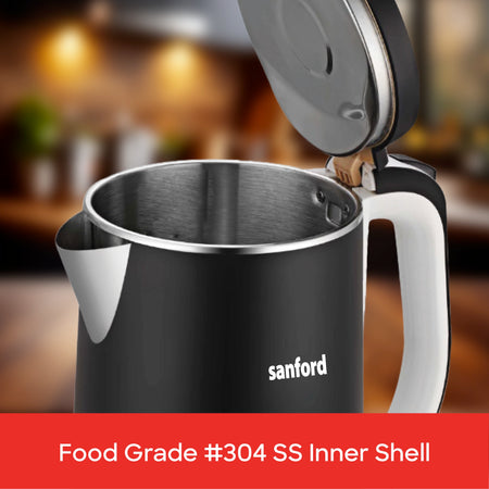 Sanford 1.7L Electric Kettle with 1800W Power and Double Shell Cool-Touch Body | SF1869EK - buysanford