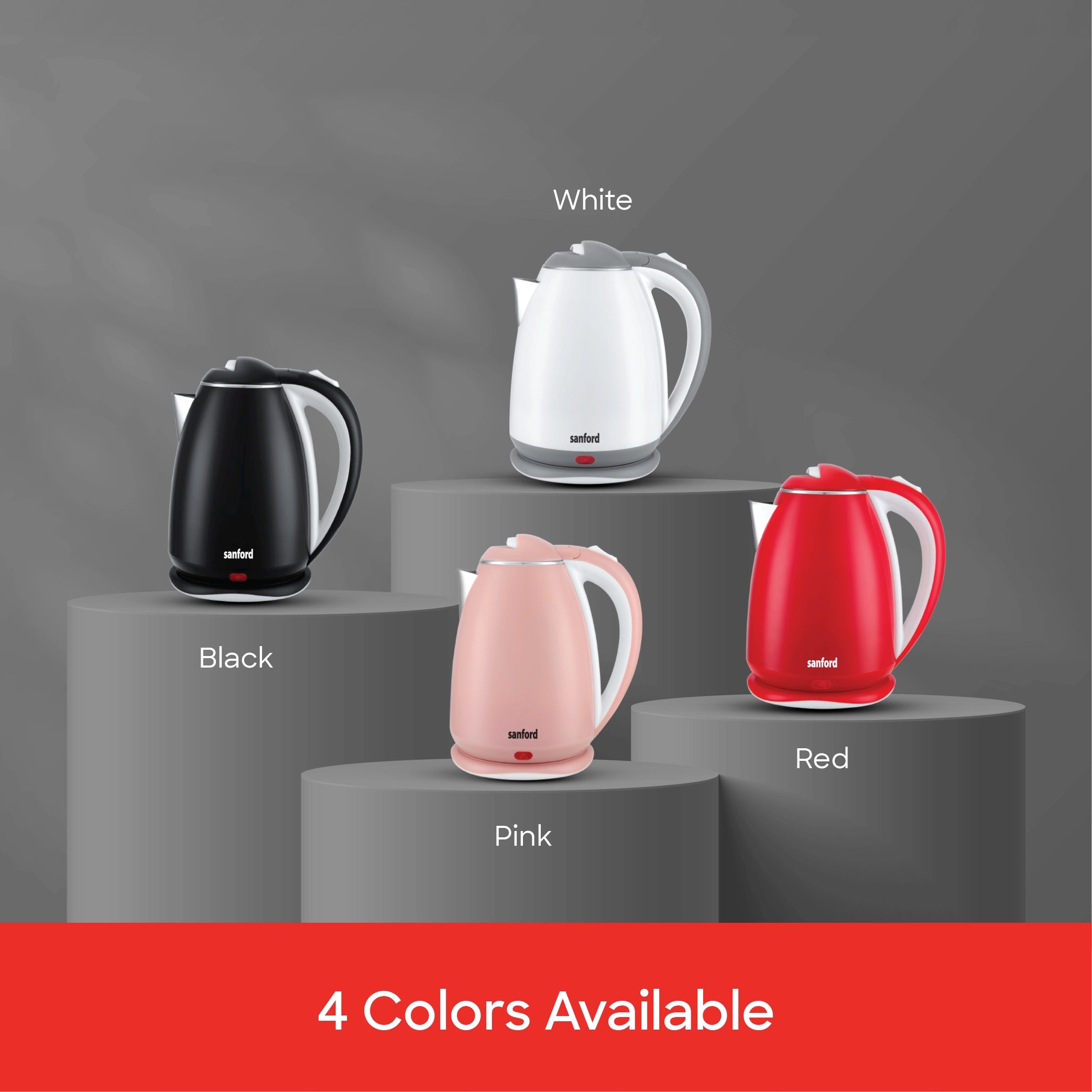 1.8L electric kettle 1500W double layer cool touch body sanford 6