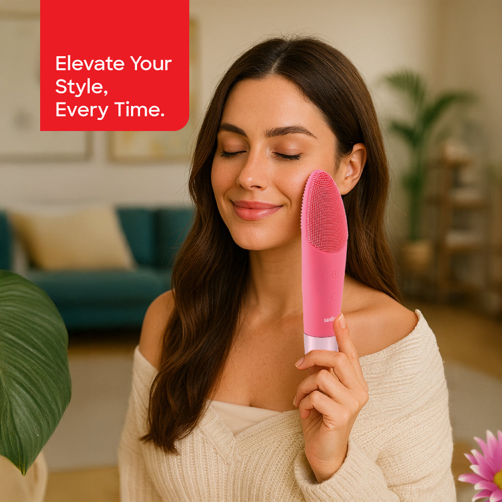 Sanford beauty device showing multiple attachments for skincare