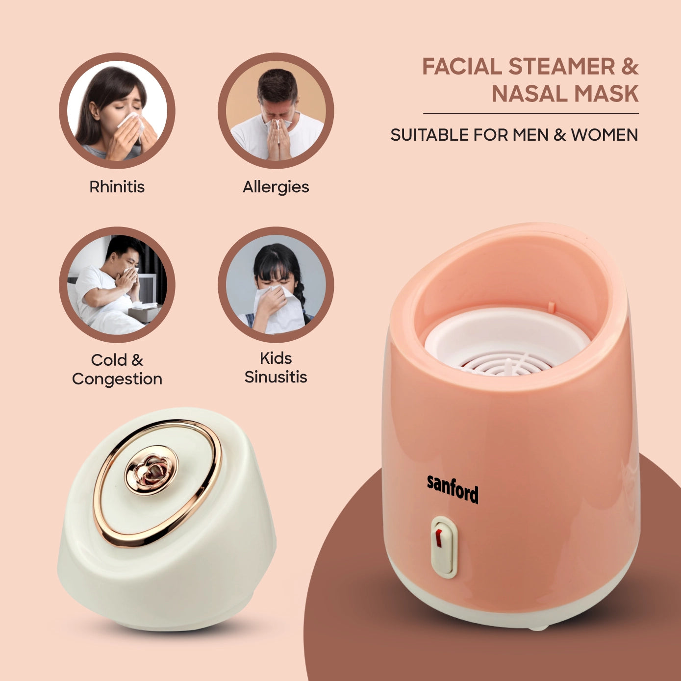 Sanford Facial Steamer Control Panel - User-Friendly Operation for Home Spa Treatment - Buy UAE