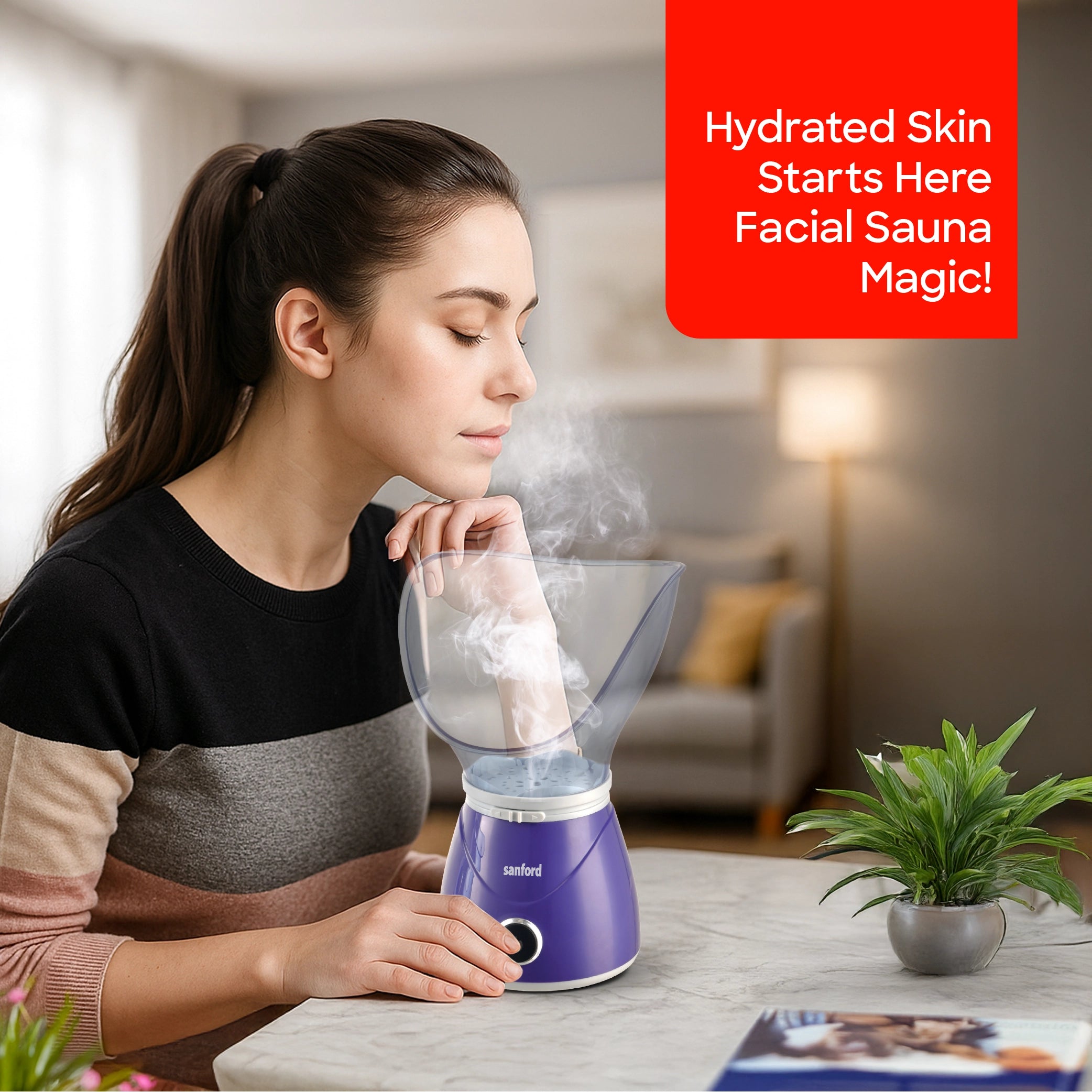 facial steamer 100W 2-in-1 sauna nasal mask sanford 2
