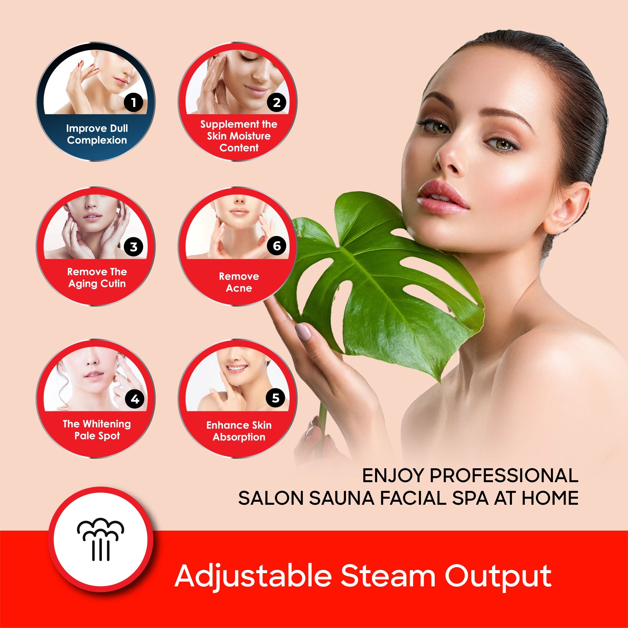 facial steamer 100W 2-in-1 sauna nasal mask sanford 4