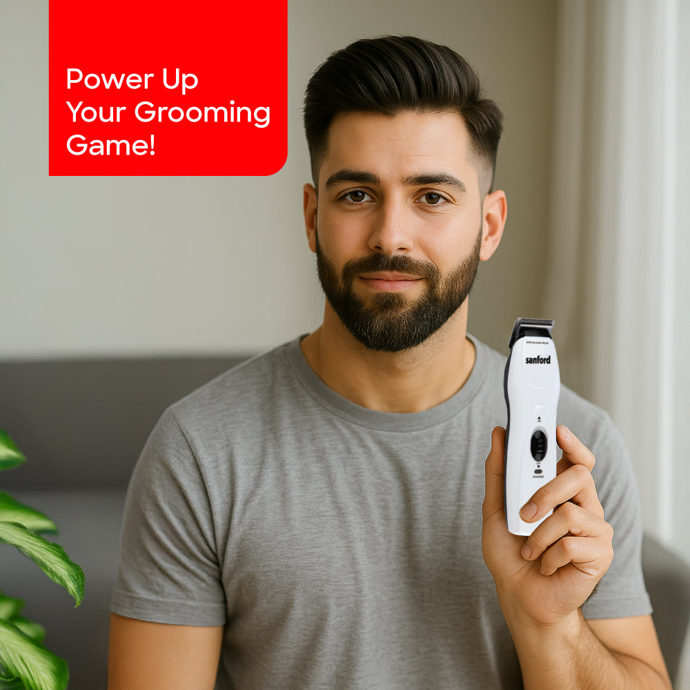 Sanford Rechargeable Hair Trimmer with 5-Level Comb and Quick Charge Feature | SF1950HC - buysanford