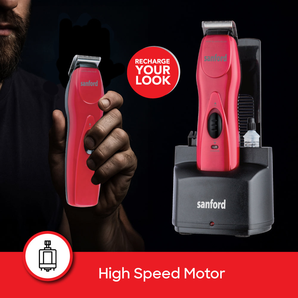 Sanford Rechargeable Hair Trimmer with 5-Level Comb and Quick Charge Feature | SF1950HC - buysanford