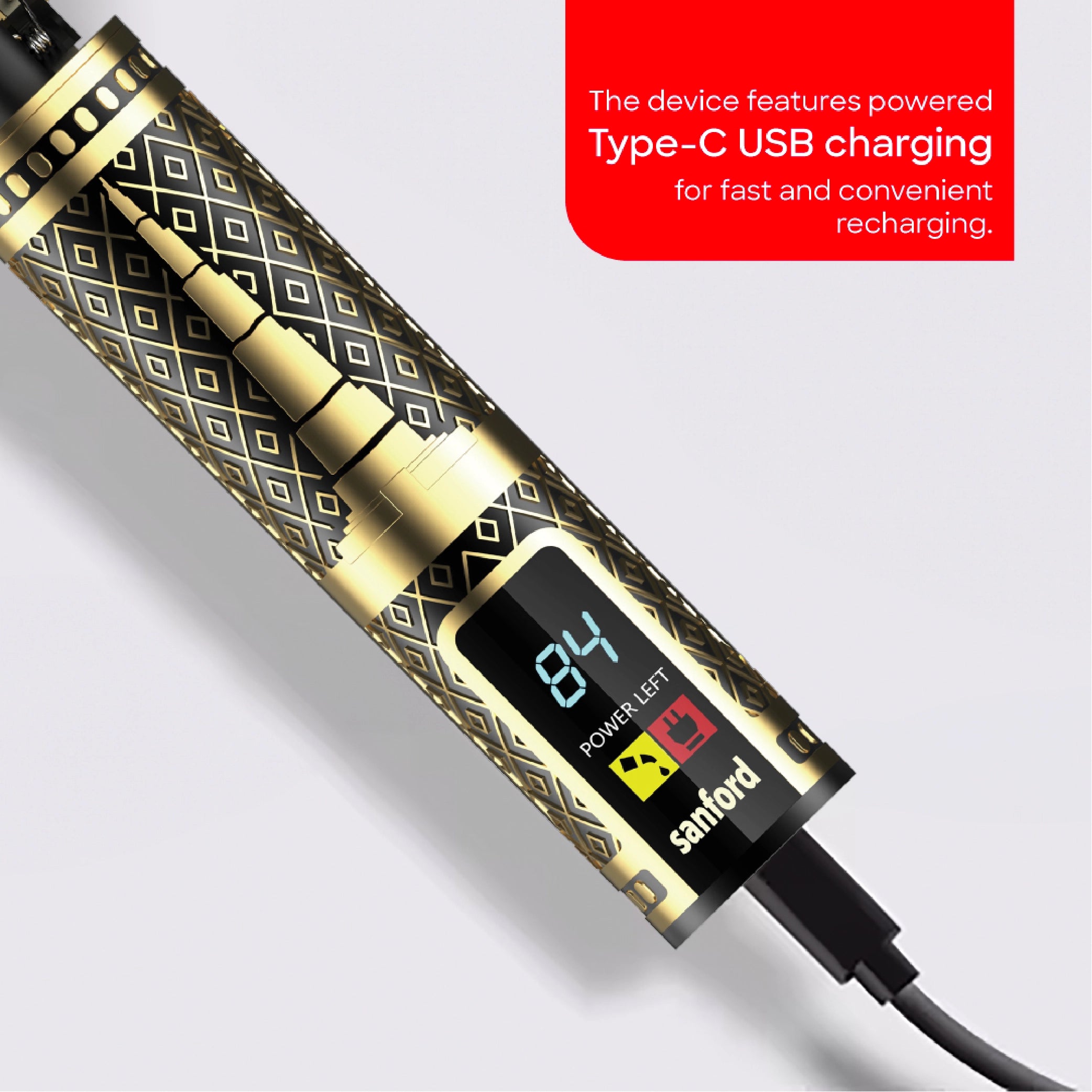 hair trimmer t blade digital display type c charging sanford 8