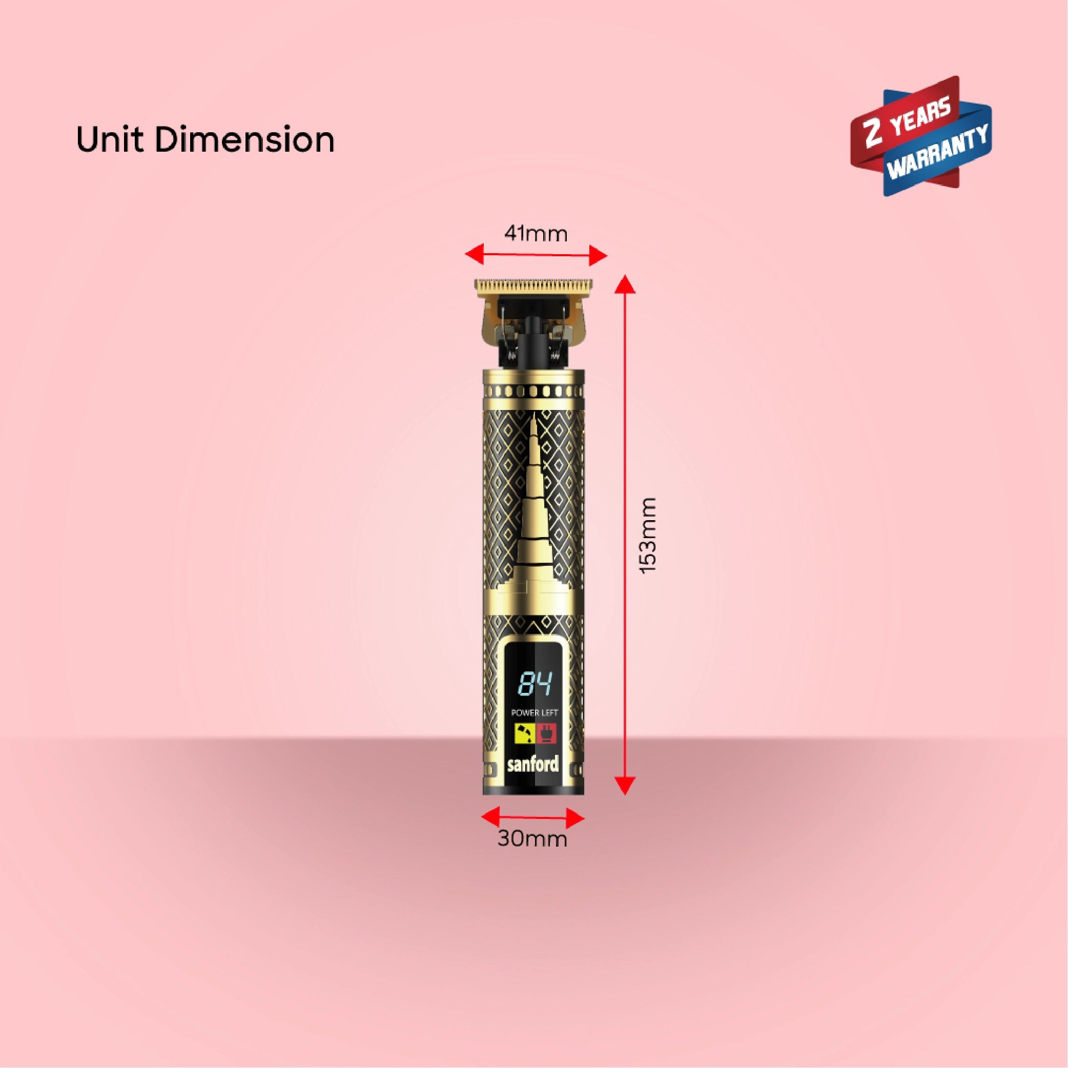 hair trimmer t blade digital display type c charging sanford 7