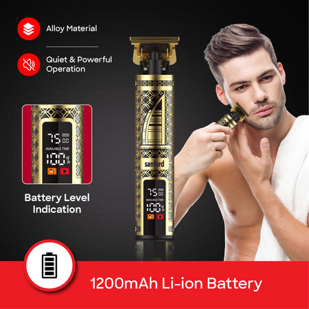 hair trimmer t blade digital display type c charging sanford 4