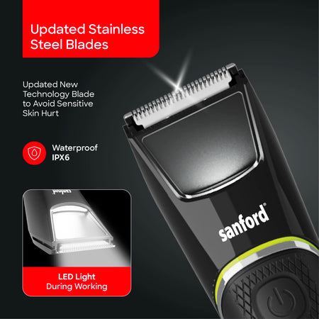 hair trimmer IPX6 waterproof 120 minutes runtime sanford 4