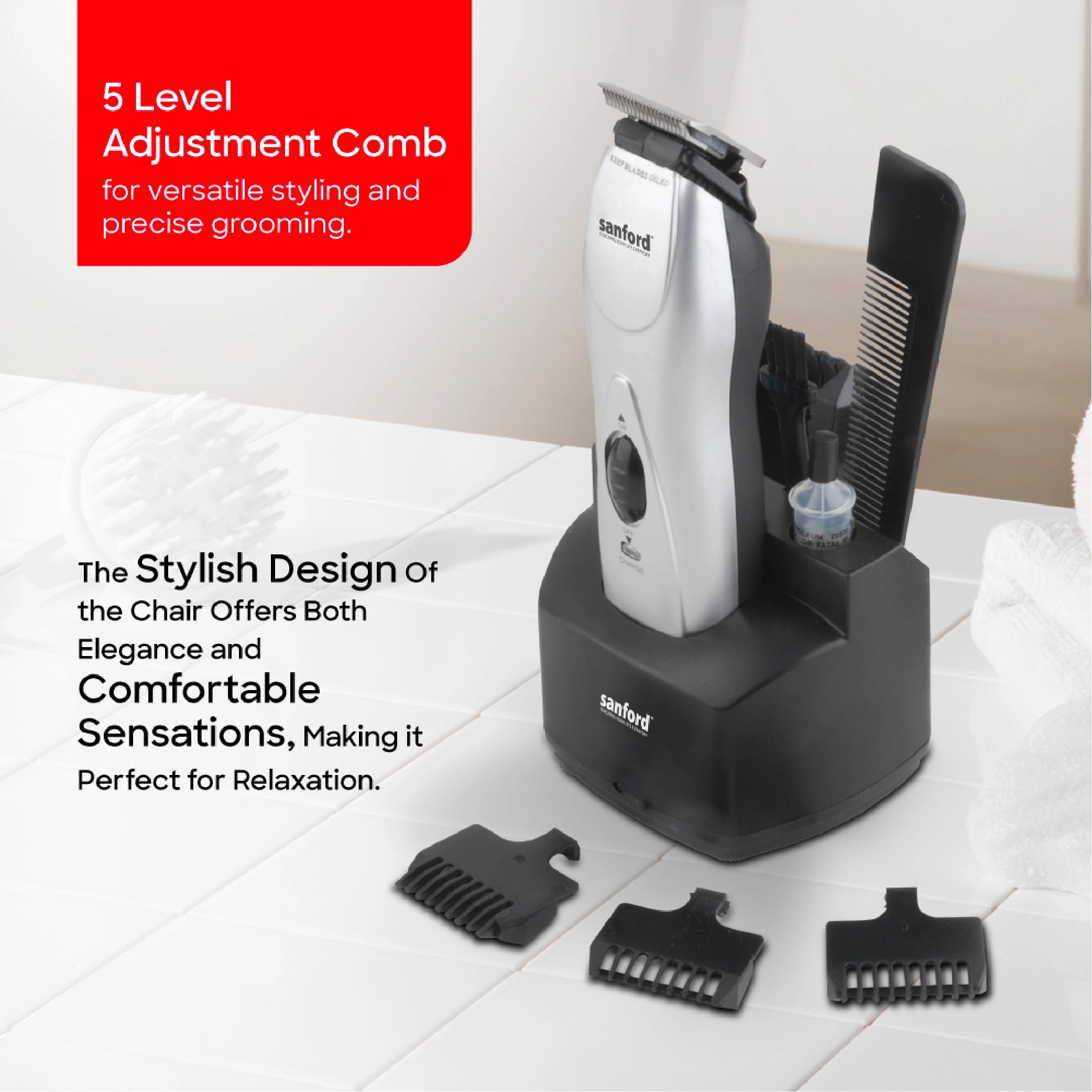 hair trimmer 75 min runtime charging stand sanford 5