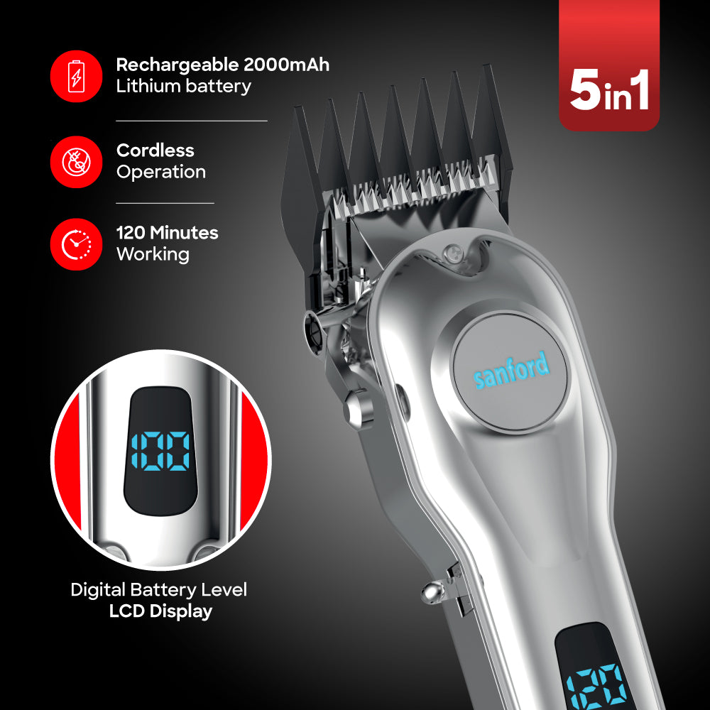 Sanford Rechargeable Cordless Digital Hair Clipper | SF1958HC - buysanford